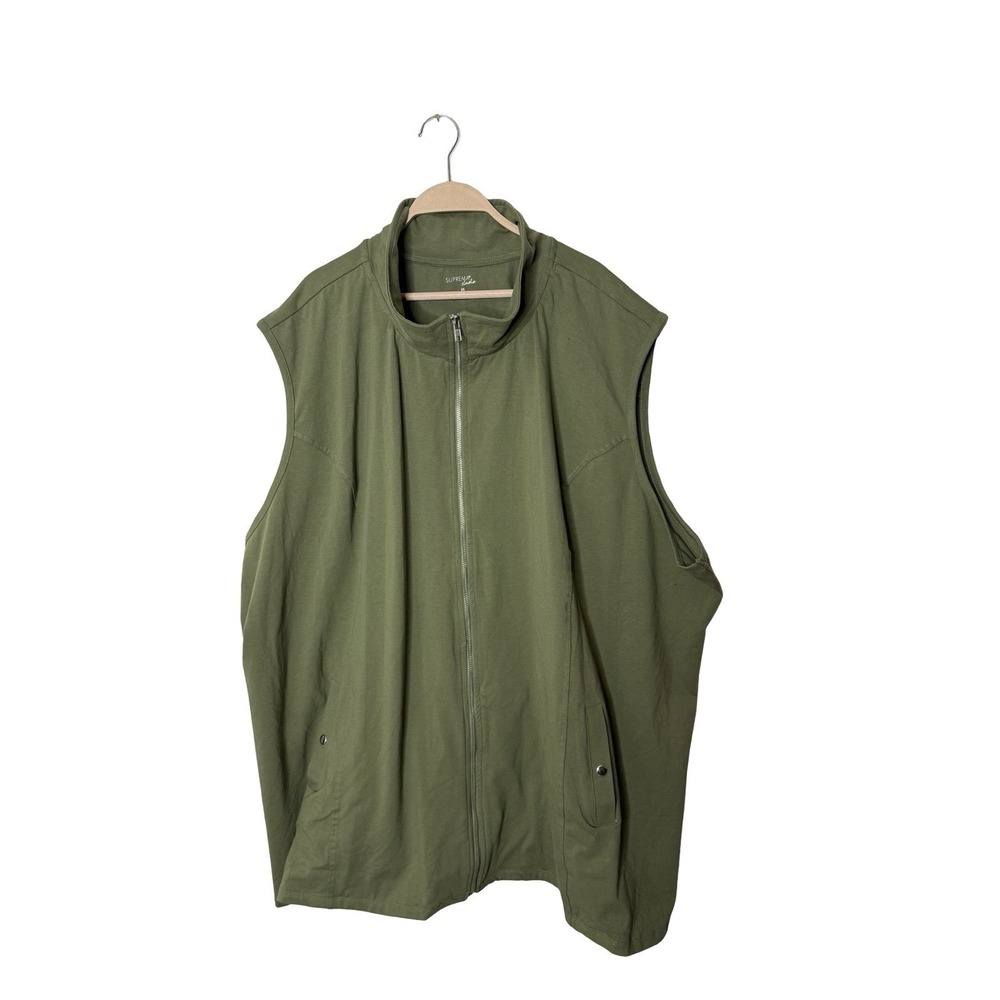 Catherines Suprema Studio Zip Front Vest‎ green size 6X